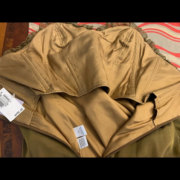 NWT Vera Wang Strapless Silk Dress - Picture 8 of 13